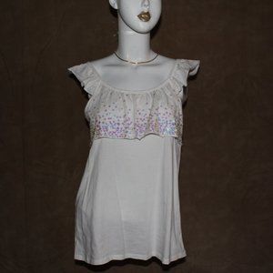 White Tank With Sequence